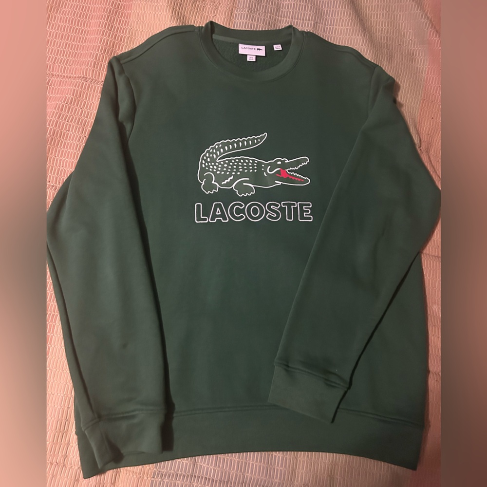 Lacoste Men's Dark Green Crewneck Sweater